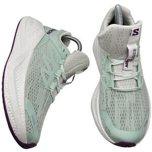 Salomon Aero Glide 3 Bay White Willowherb Womens 7 Running Shoes Sneakers